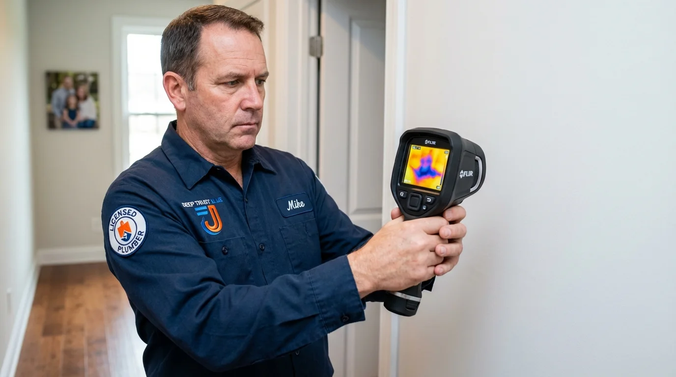Thermal imaging leak detection by Johns Plumbing LLC in Little Falls
